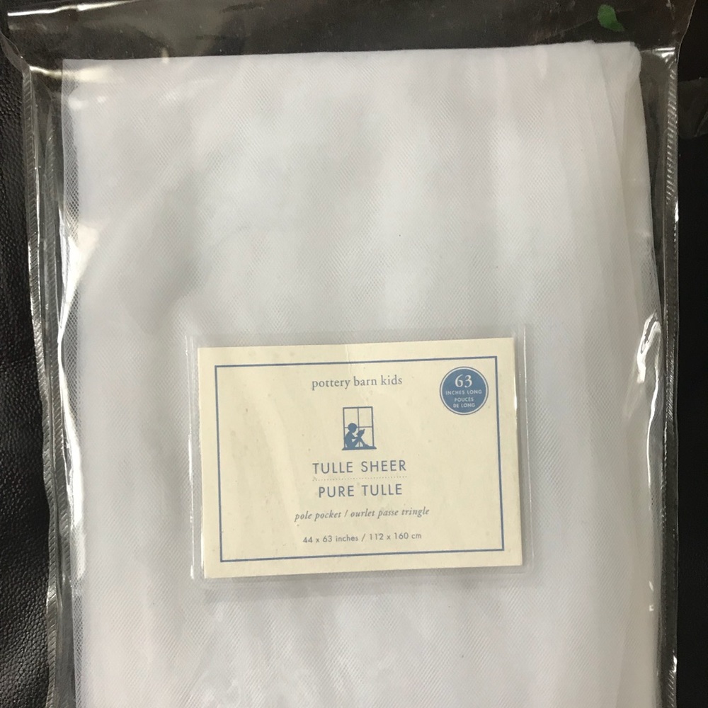 2 White Tulle Curtain Sheers